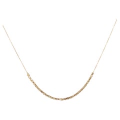 Diamond 14 Karat Yellow Gold Link Necklace
