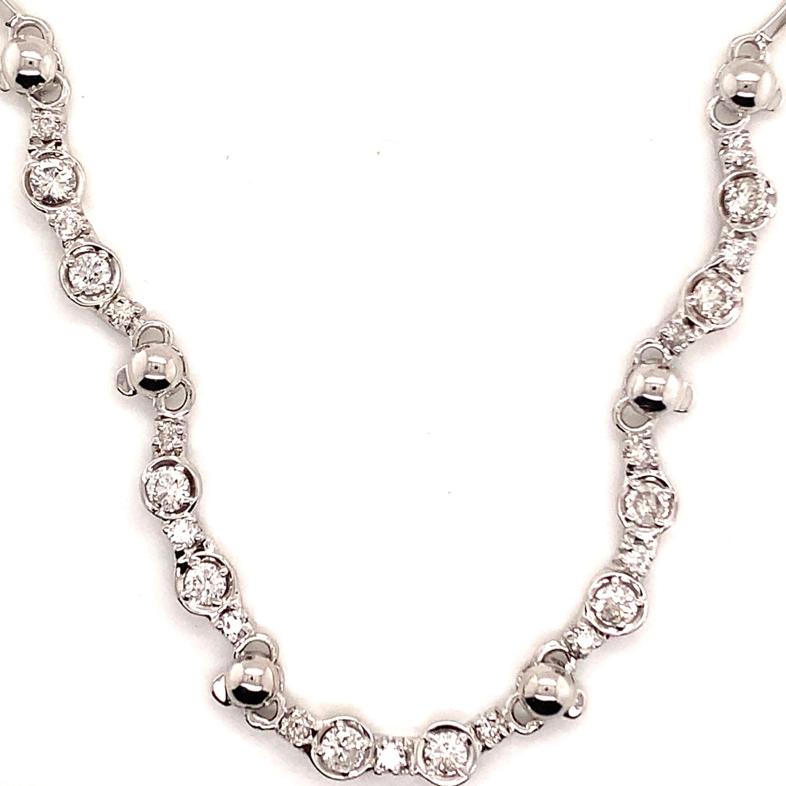 Natural Finely Faceted Quality Diamond Necklace 14k Gold 1.5 TCW 16.50 inches Certified $4,950 822590

This is a Unique Custom Made Glamorous Piece of Jewelry!

Nothing says, “I Love you” more than Diamonds and Pearls!

This Diamond necklace has