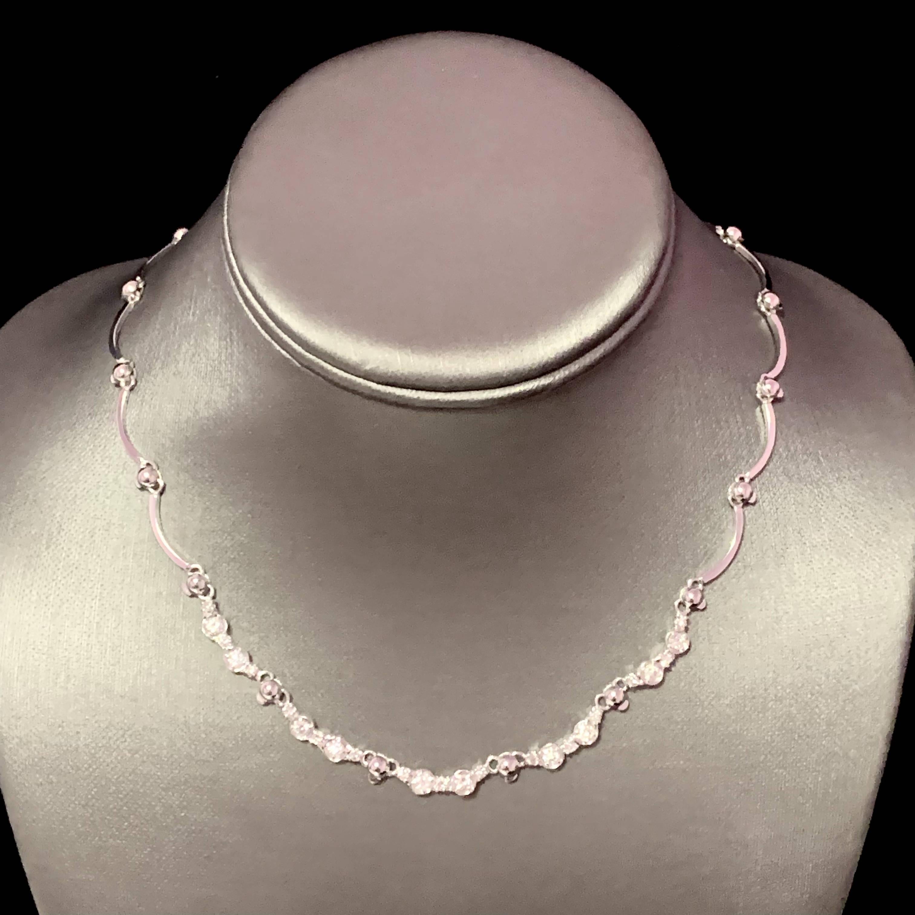 Collier en or 14k certifié 1,5 TCW avec diamants Neuf - En vente à Brooklyn, NY