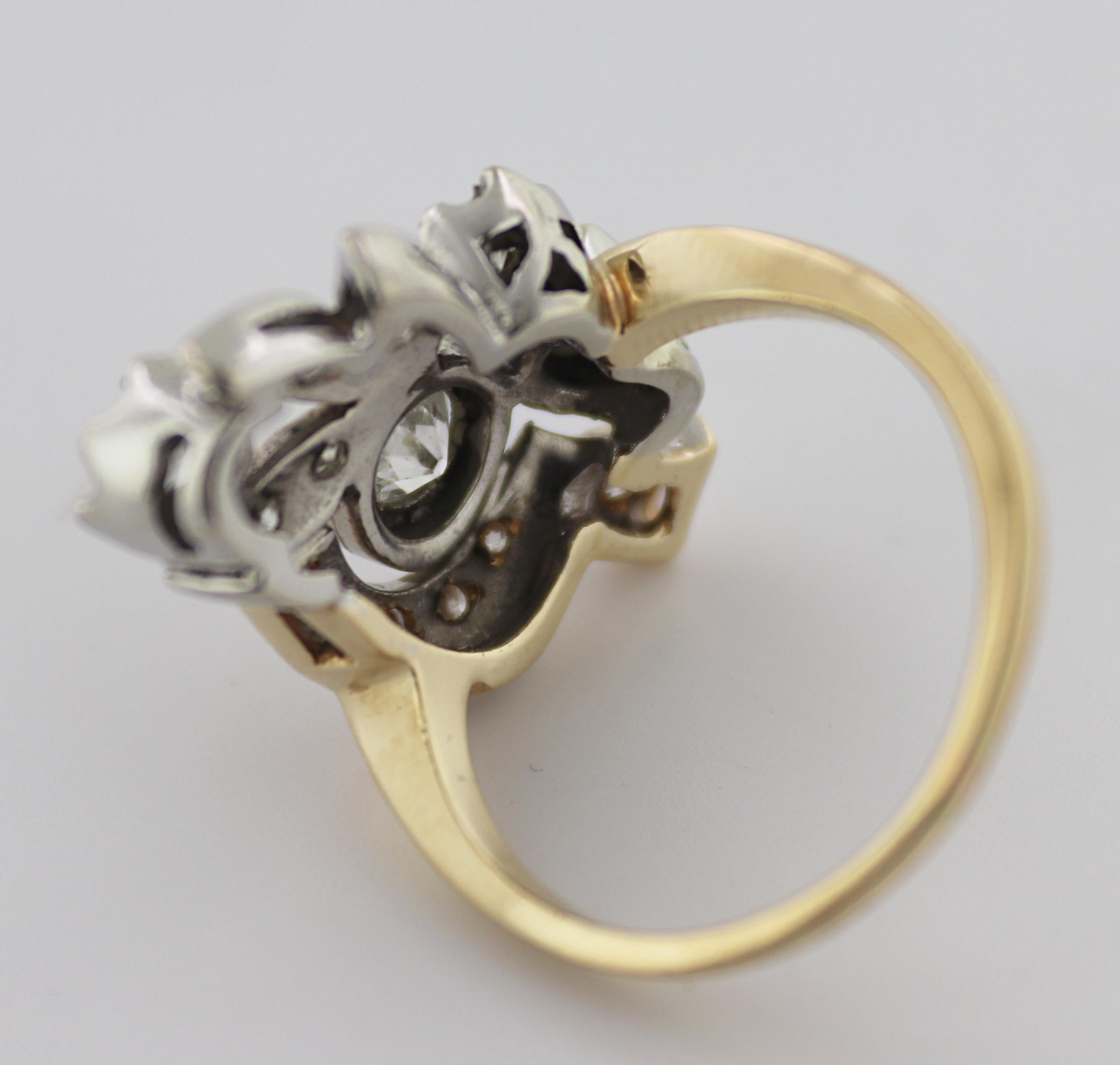 Diamant, bague en or 14K en vente 5