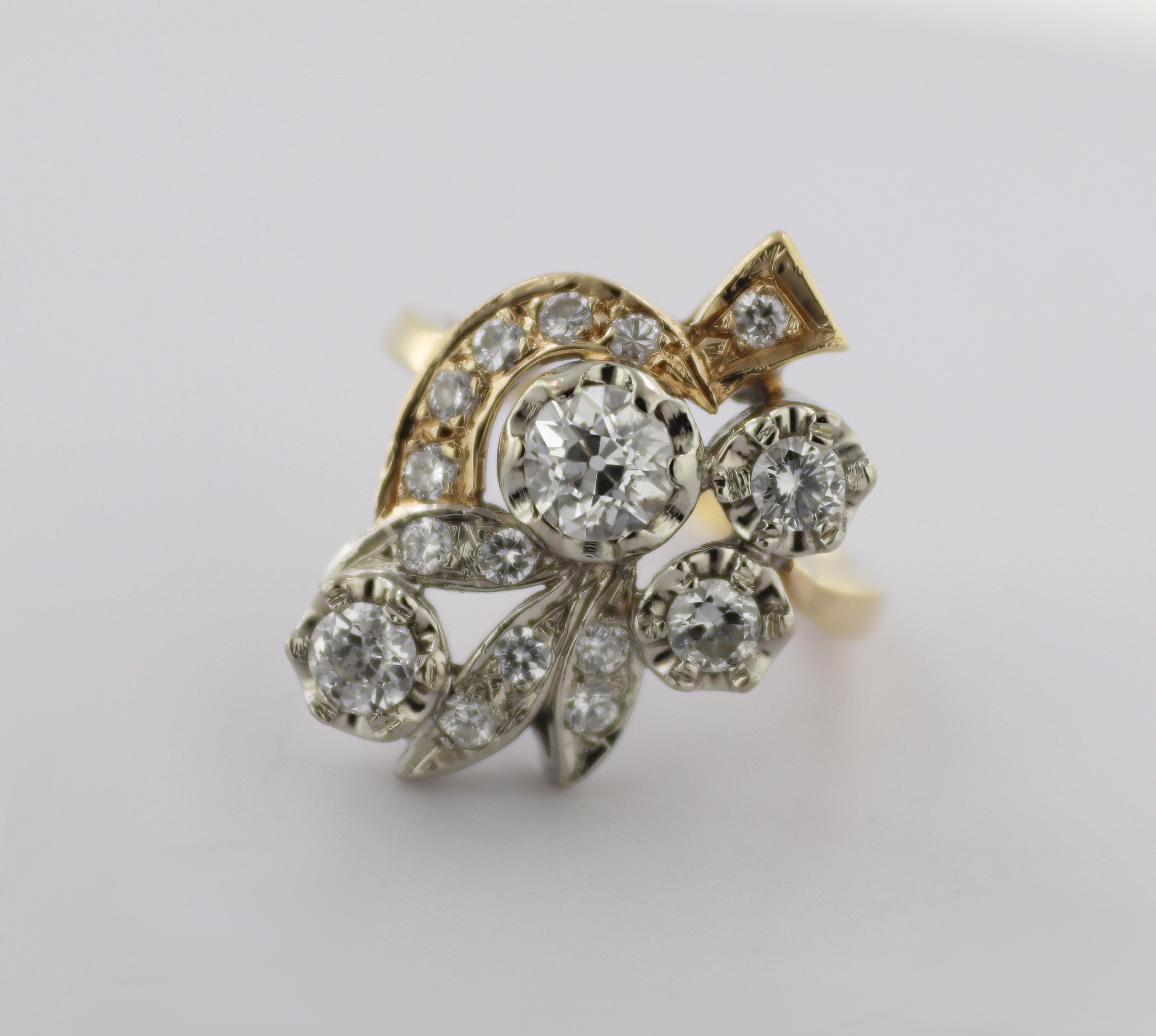 Artisan Diamant, bague en or 14K en vente