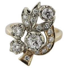 Diamant, bague en or 14K