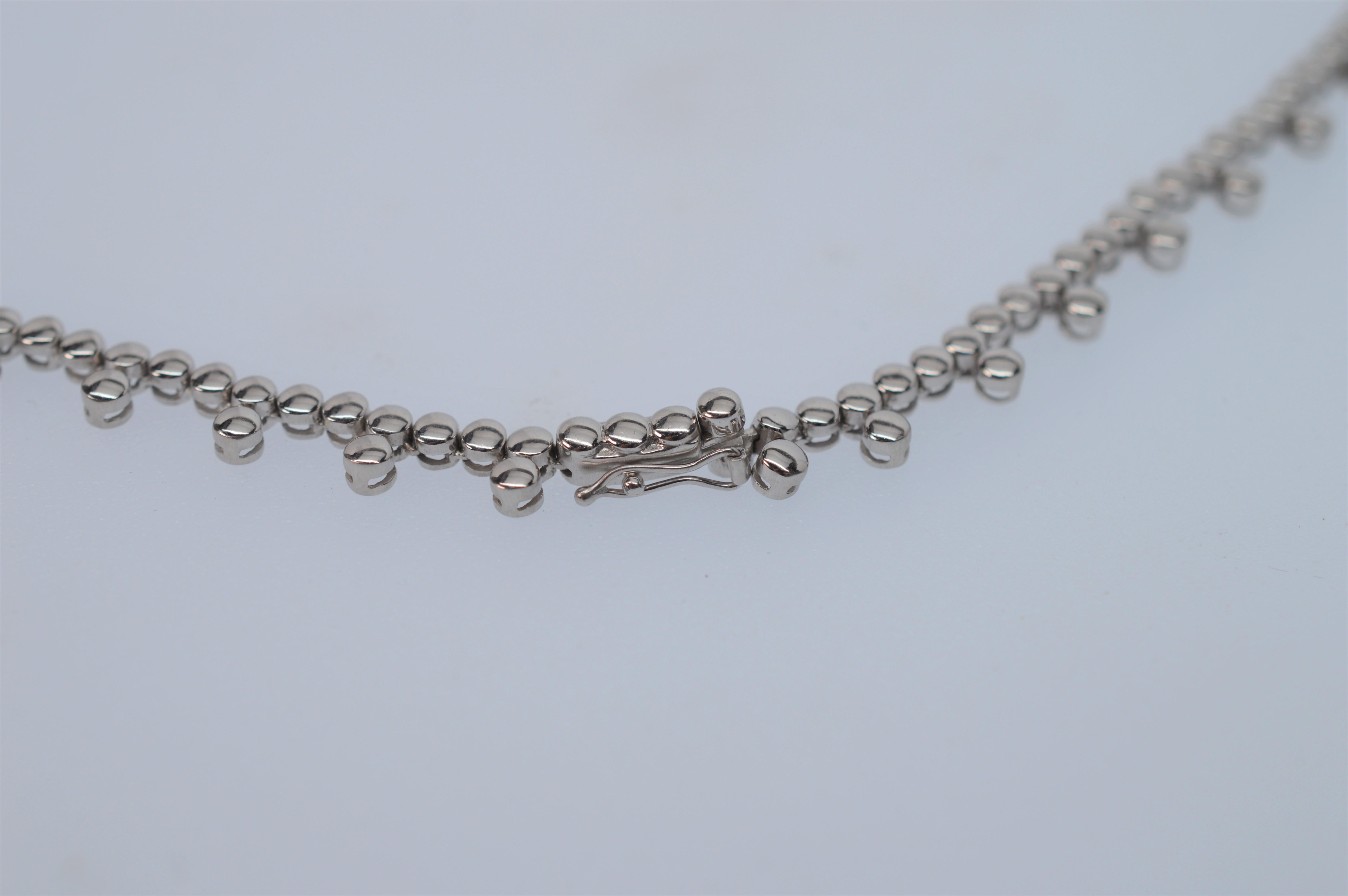 Women's Diamond & 14K White Gold Collar Necklace