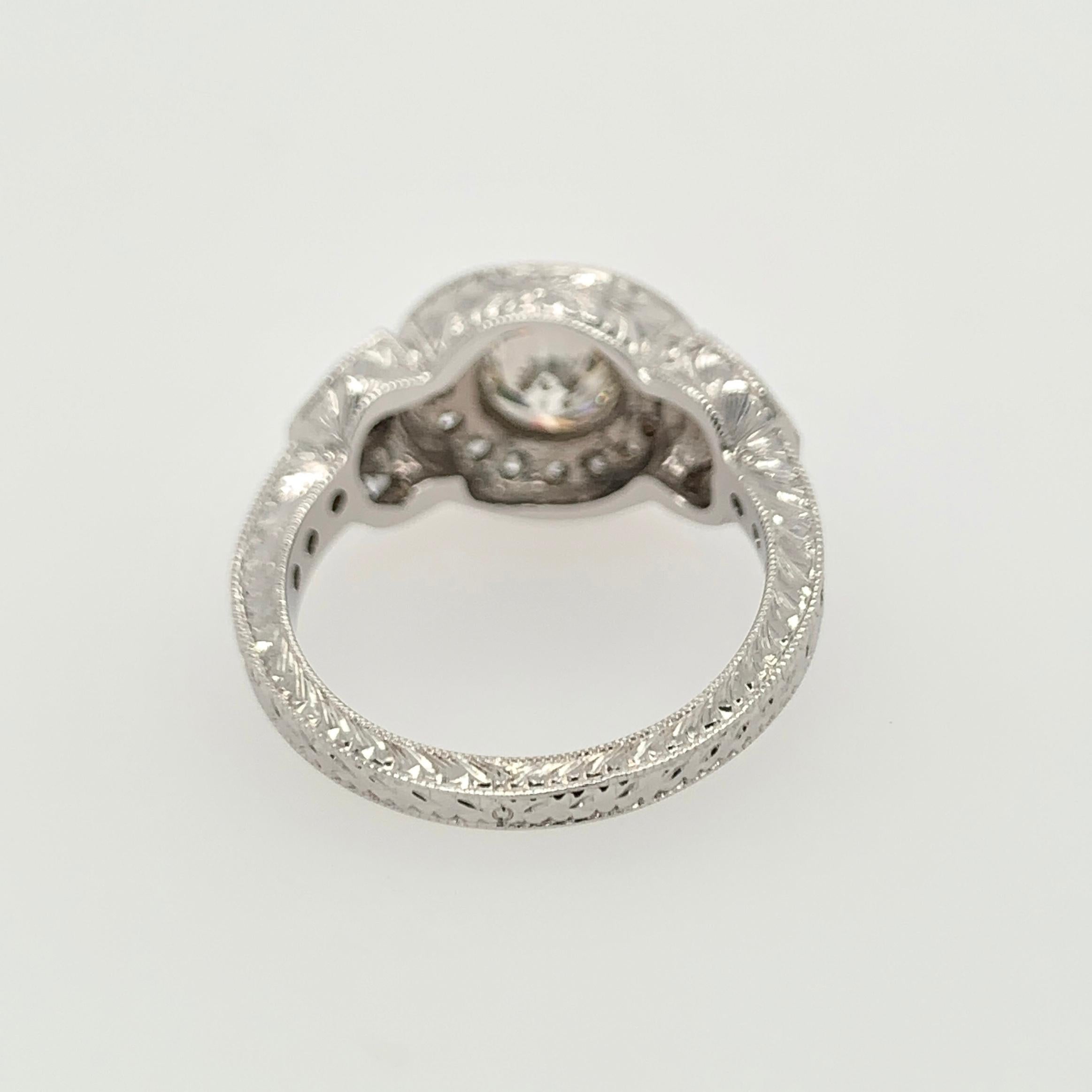 Women's Diamond 14 Karat White Gold Engagement Ring