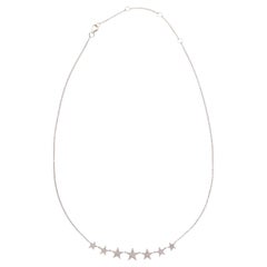 Collier en or blanc 14k et diamants
