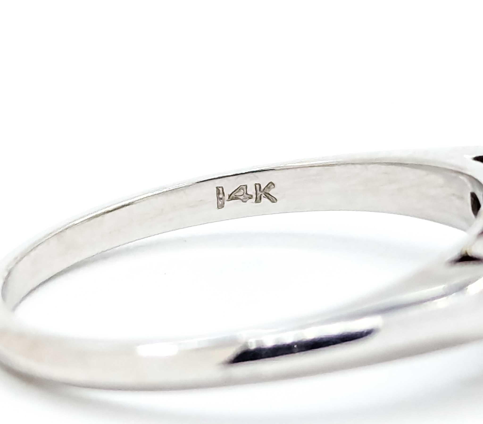 Anillo Diamante Oro Blanco 14k en venta 6