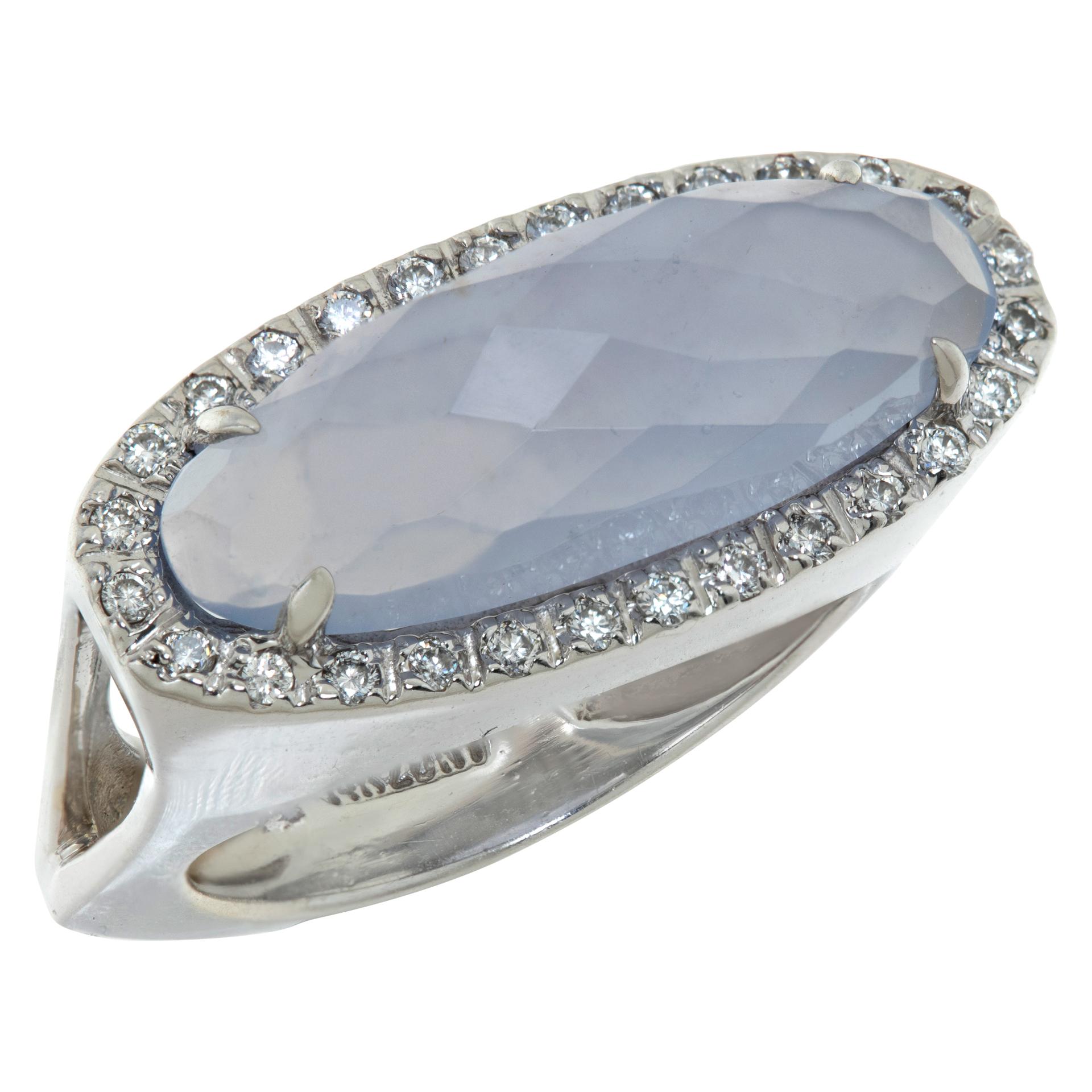 Diamond 14k white gold Ring In Excellent Condition For Sale In Surfside, FL
