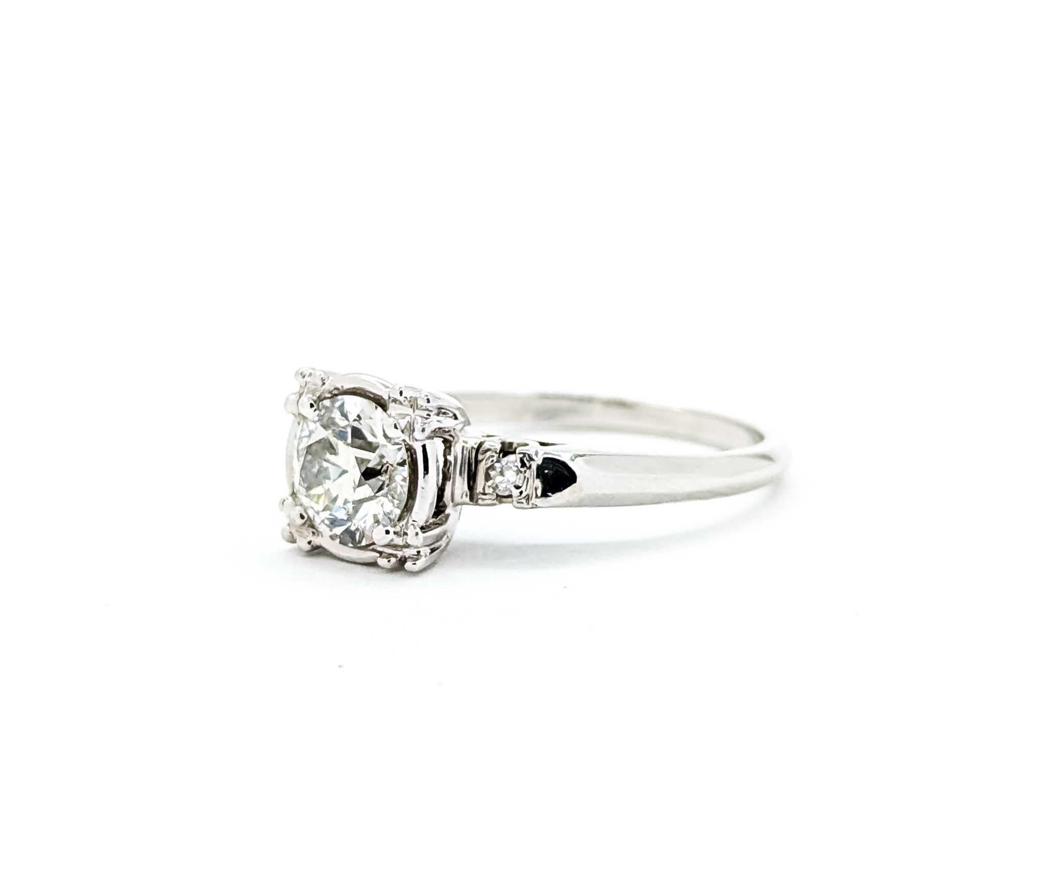 Anillo Diamante Oro Blanco 14k Contemporáneo en venta