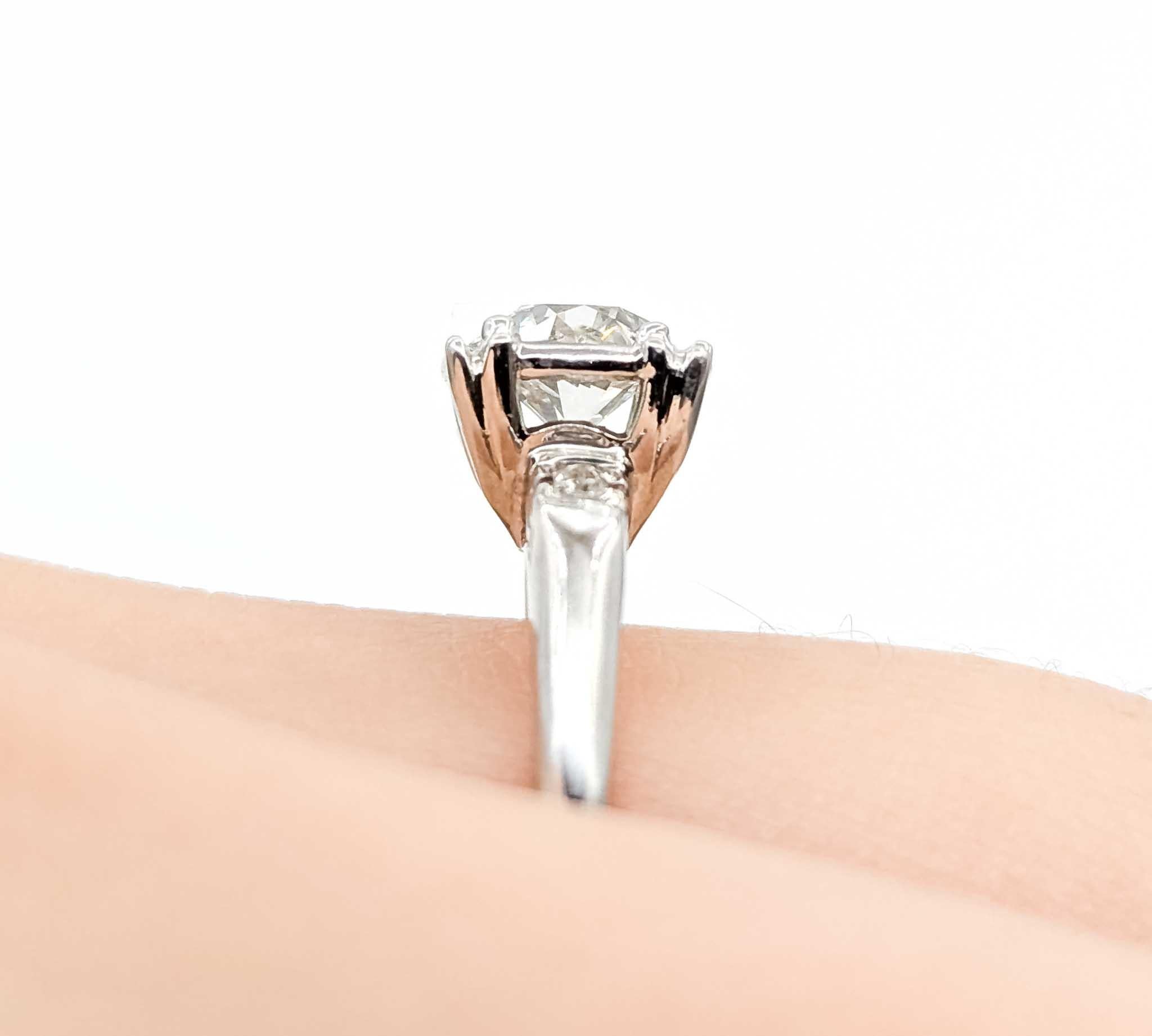 Anillo Diamante Oro Blanco 14k Corte redondo en venta