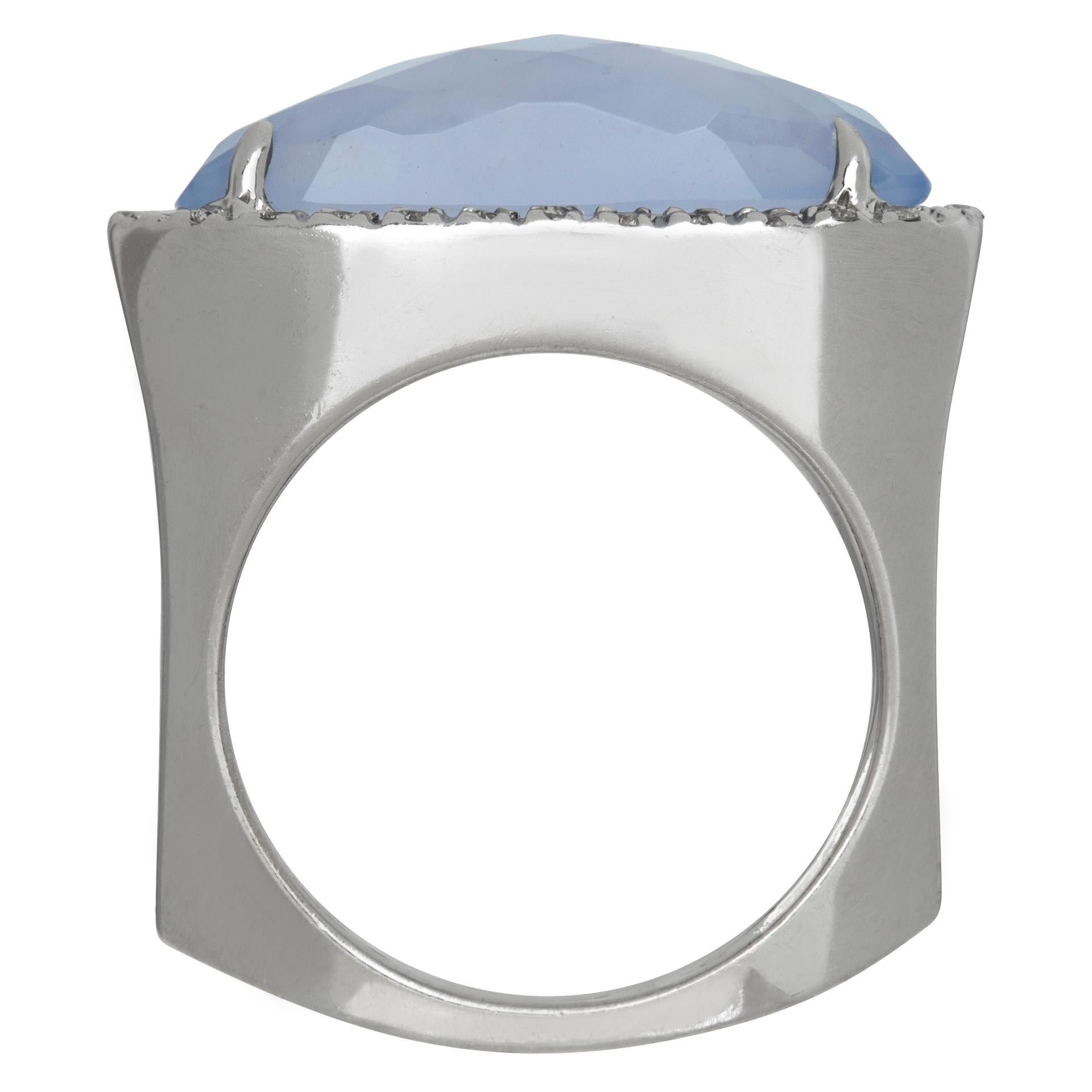 Diamond 14k white gold Ring For Sale 1