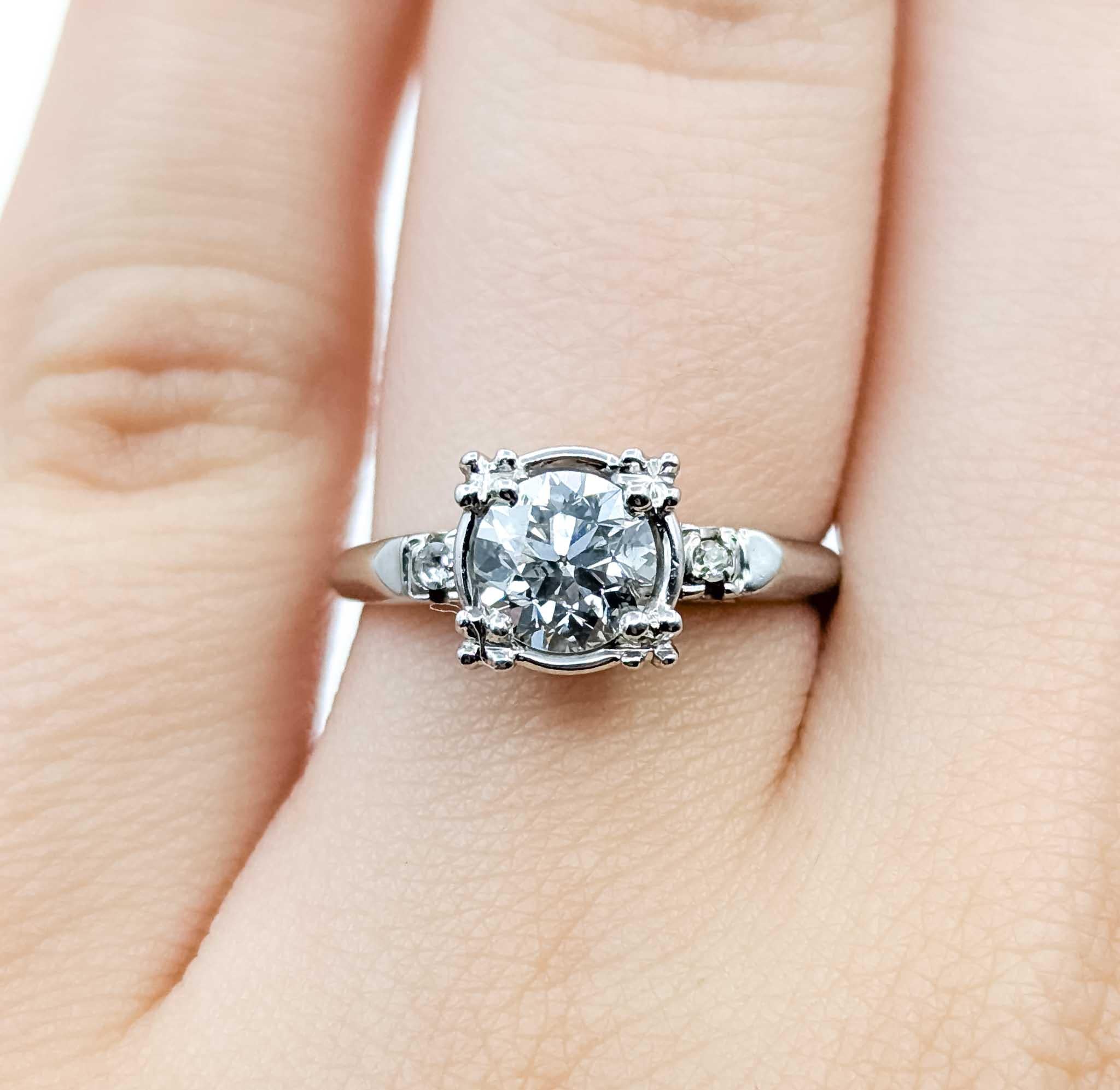 De las mujeres Anillo Diamante Oro Blanco 14k en venta