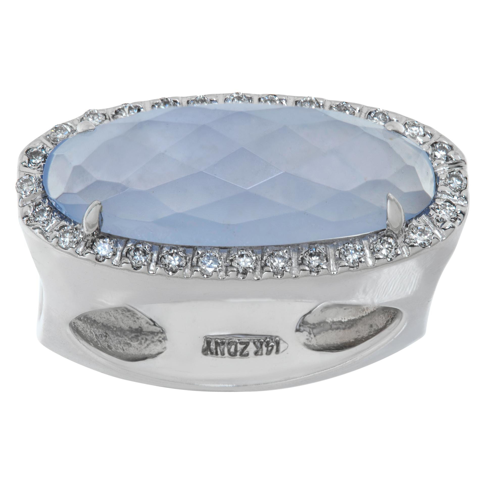 Diamond 14k white gold Ring For Sale