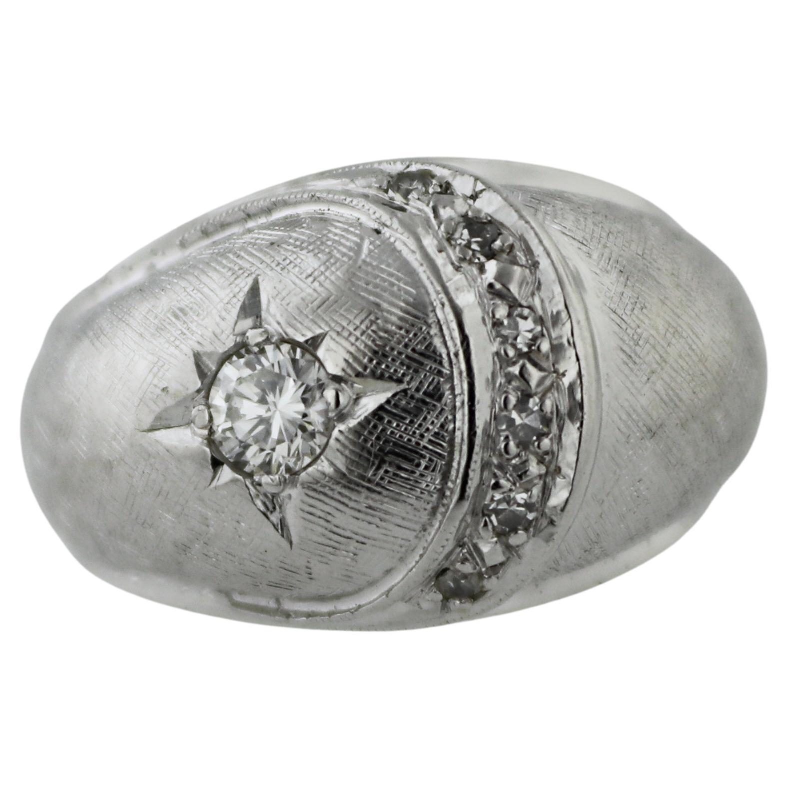Effy Diamond, Black Diamond, 14k White Gold Ring For Sale at 1stDibs