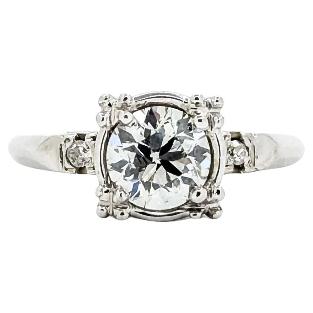 Anillo Diamante Oro Blanco 14k en venta