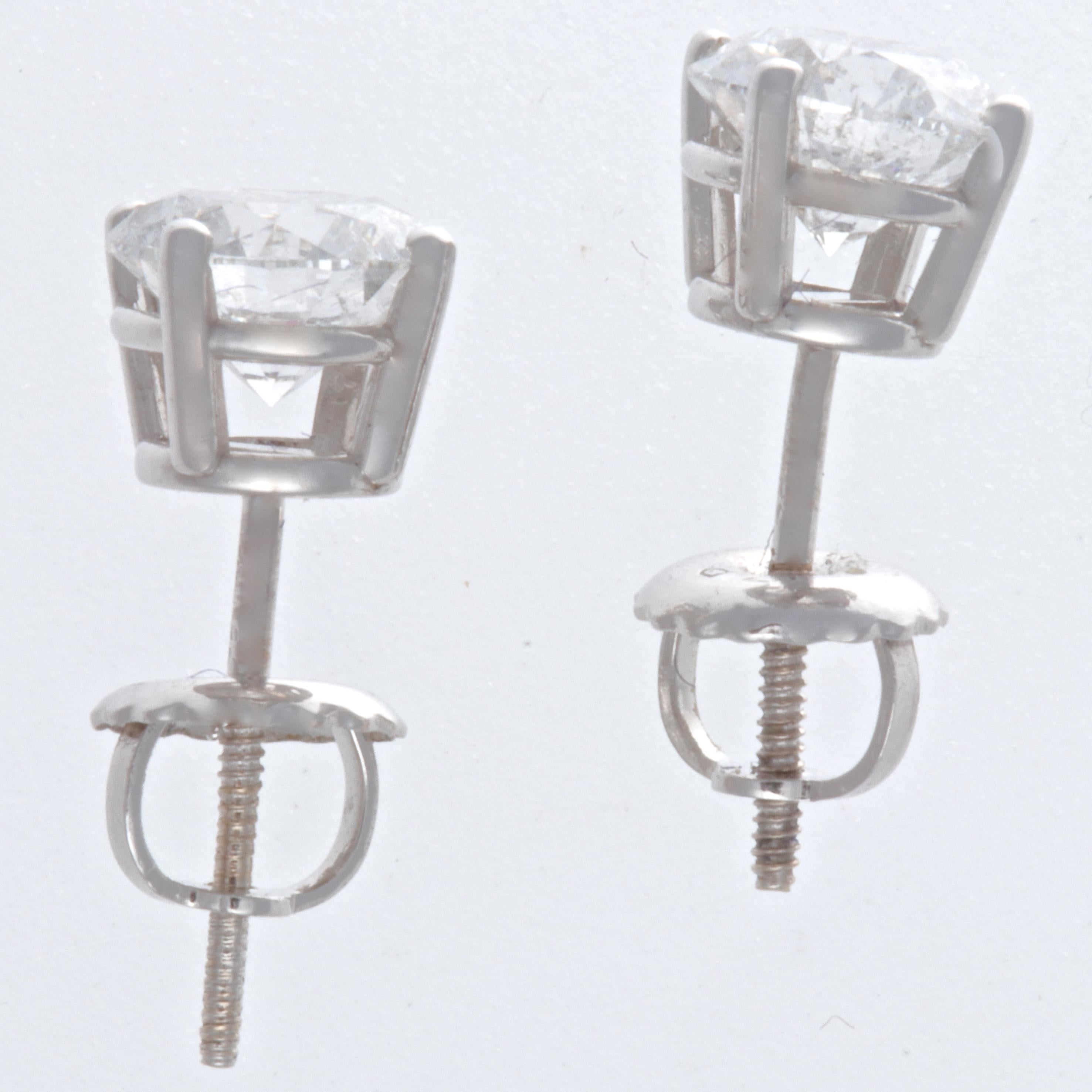 14 karat white gold earrings