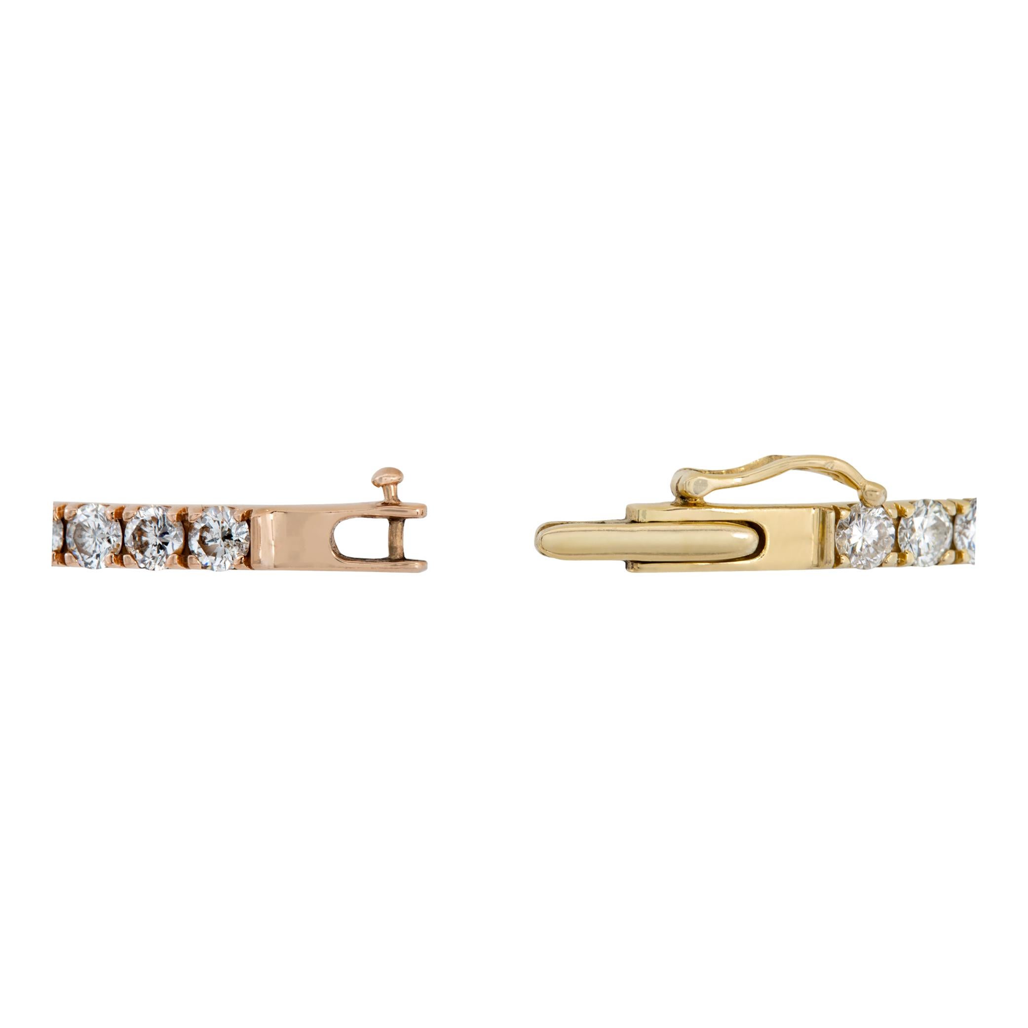 Women's Diamond 14k white, rose and yellow gold bangle / bracelet For Sale