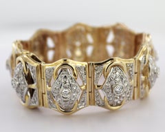 Diamond, 14k Yellow Gold Bracelet