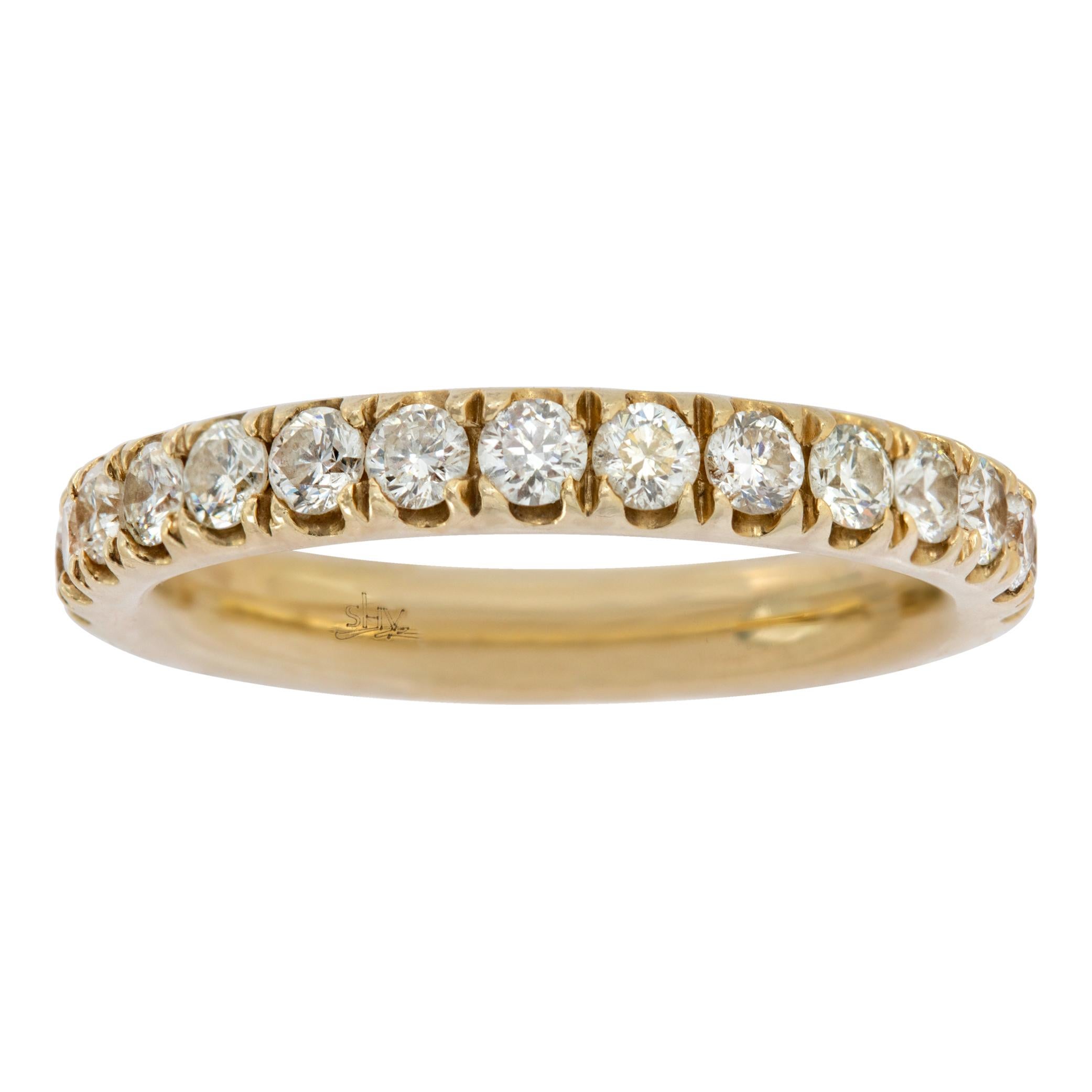 Bracelet d'éternité en or jaune 14k avec diamant