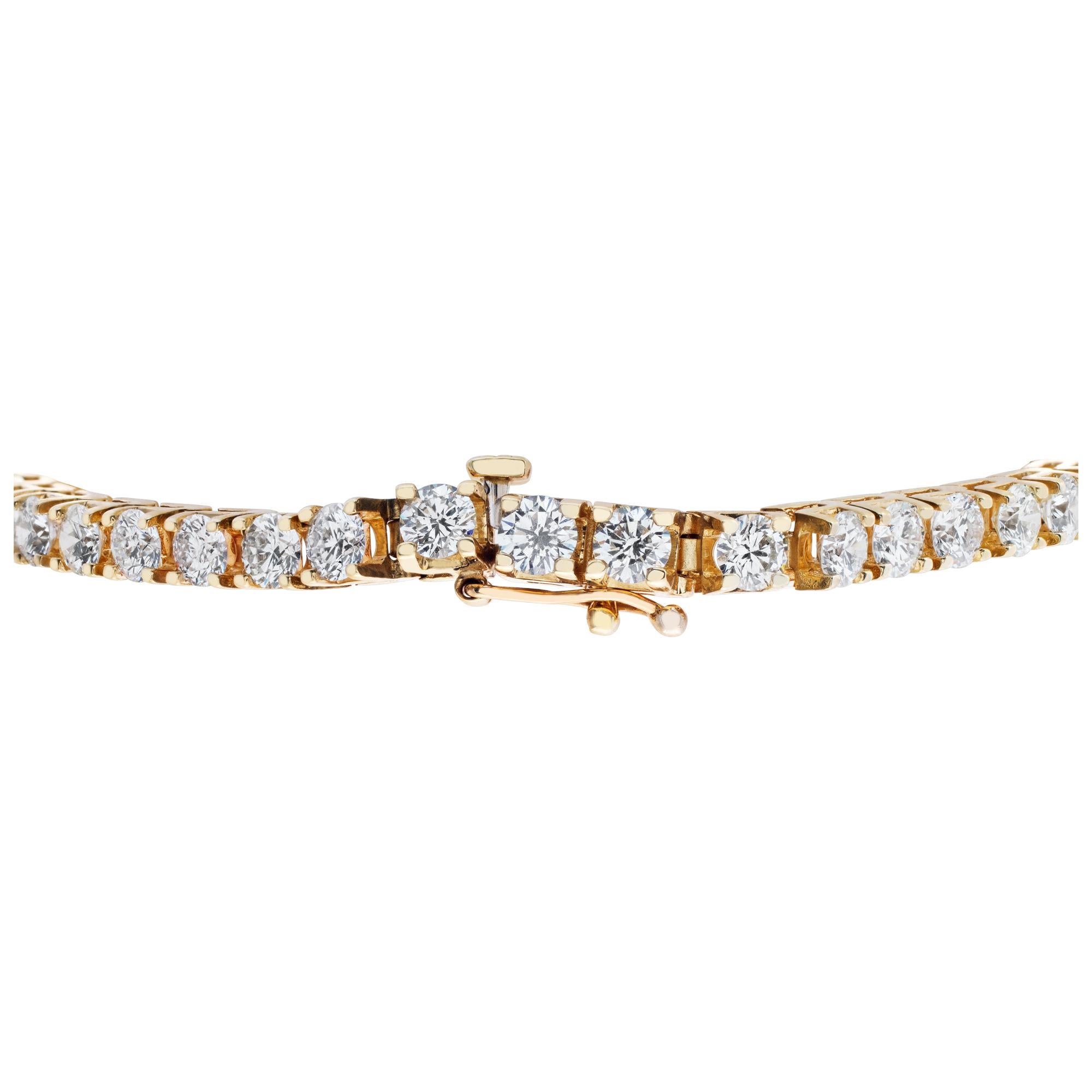 Women's Diamond 14K yellow gold line bracelet