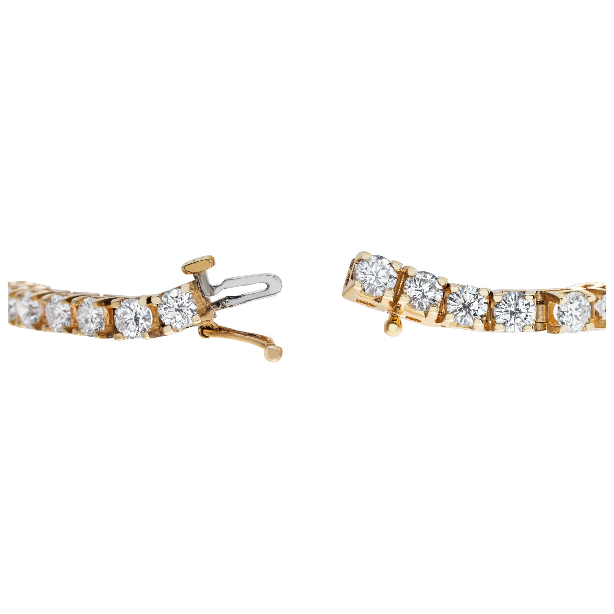 Diamond 14K yellow gold line bracelet 1