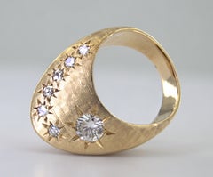 Diamond, 14K Yellow Gold “Pinky” Ring