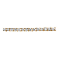Diamond 14k yellow gold tennis necklace