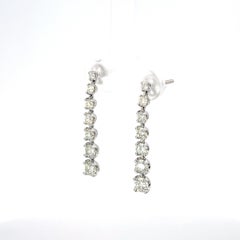 Diamond '1.67ctw' Dangle Earrings in 14K White Gold