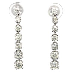 Diamond '1.67ctw' Dangle Earrings in 14K White Gold