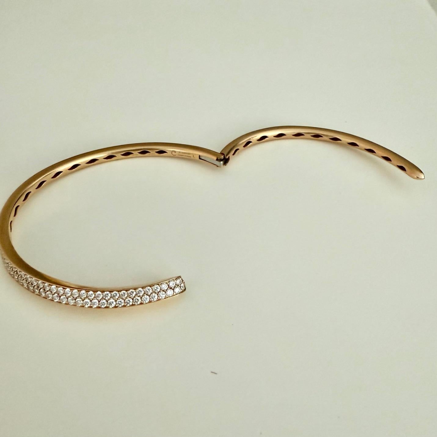 Bracciale Bangle con diamanti a 18 carati in vendita 1