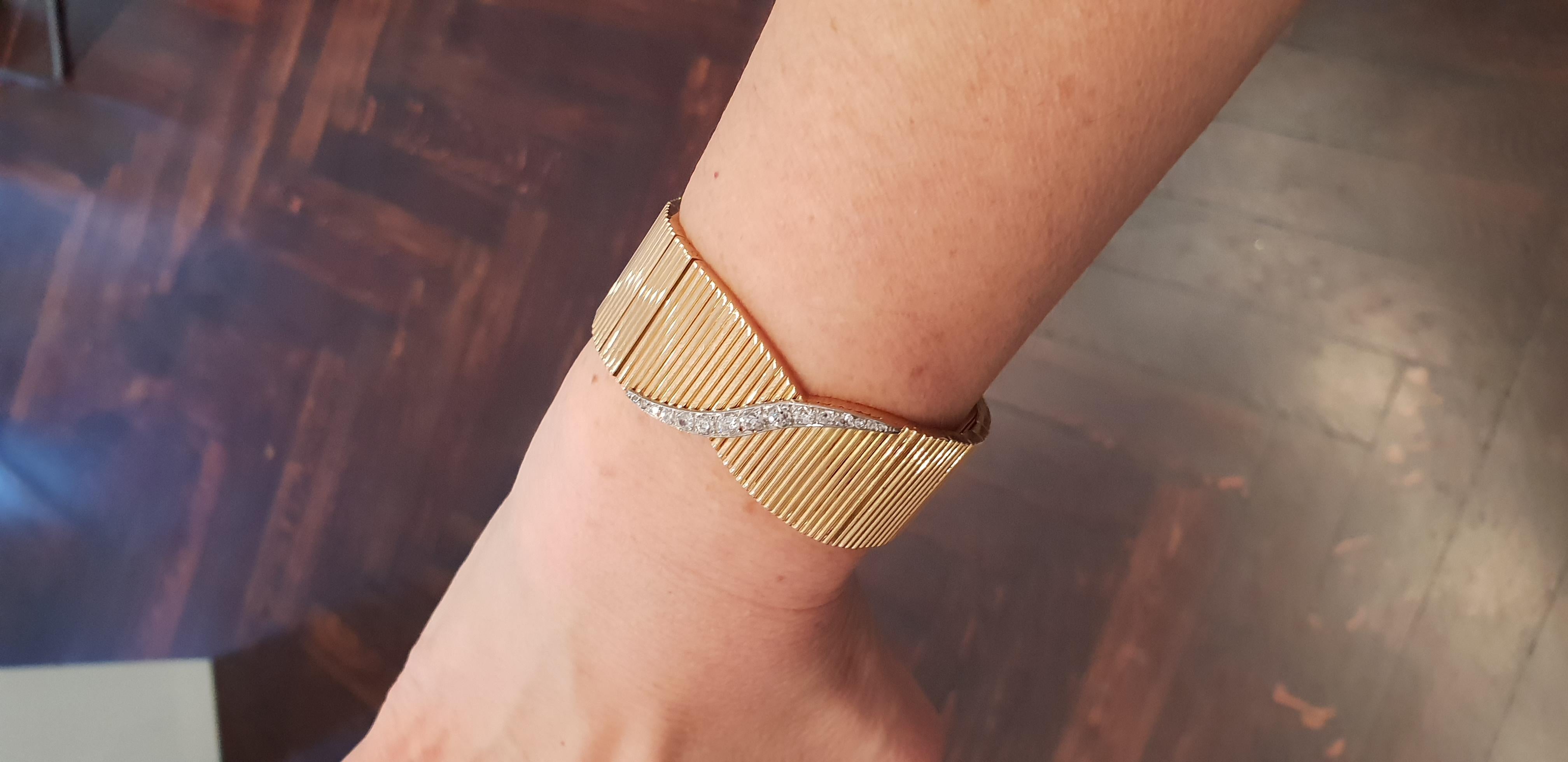 Diamant-Armband aus 18 Karat Gold Damen im Angebot