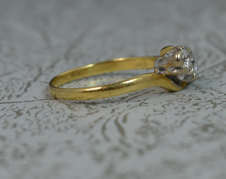 Diamond 18 Carat Gold Trilogy Engagement Ring at 1stDibs