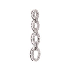Diamond 18 Carat White Gold Graduating Circular Link Dangle Earrings