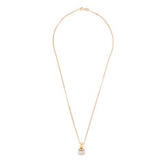 Diamond 18 Carat Yellow and White Gold Circular Pendant Necklace