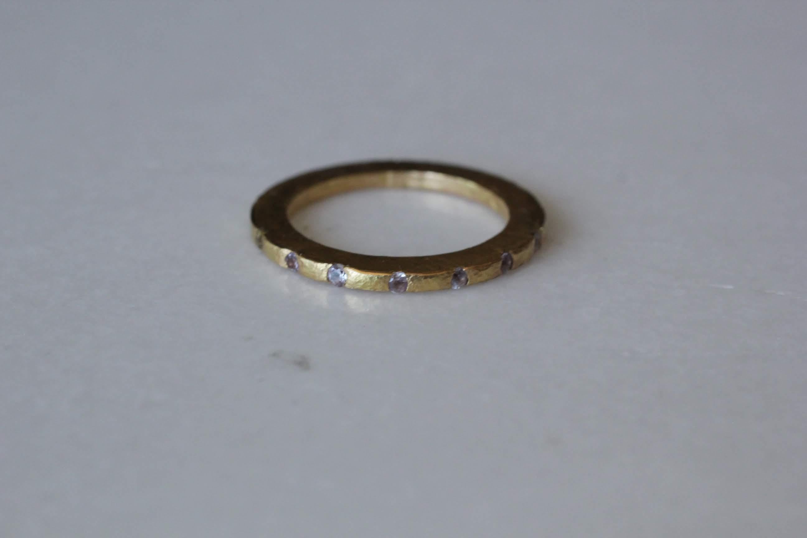 Ausgefallene farbige Diamanten 18K 22K Gold Silber Ring Stack Mode Hochzeitsgeschenk für Sie im Zustand „Neu“ im Angebot in New York, NY