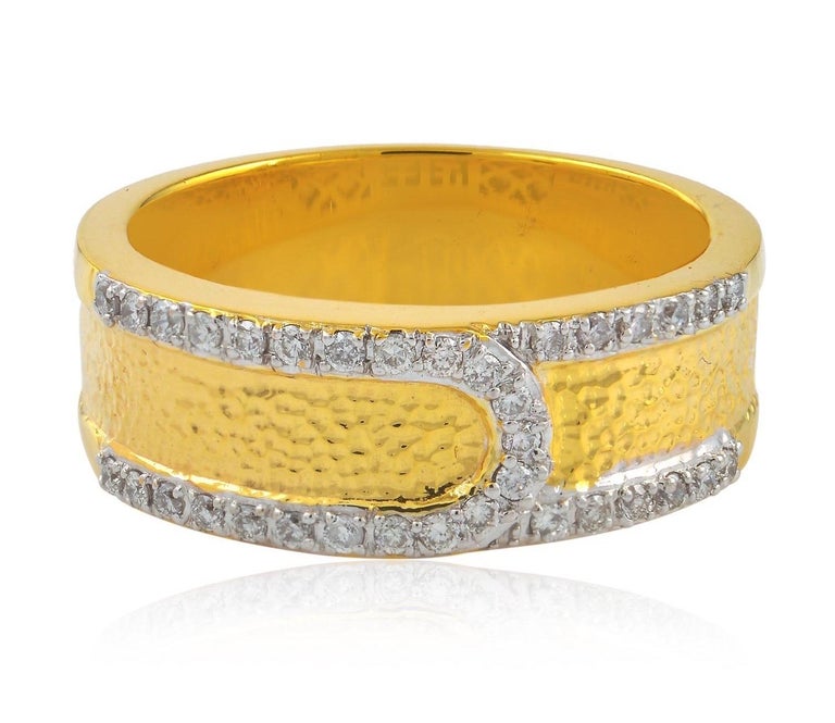 Diamond 18 Karat Gold Eternity Ring For Sale at 1stDibs