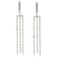 Diamond 18 Karat Gold Fringe Earrings