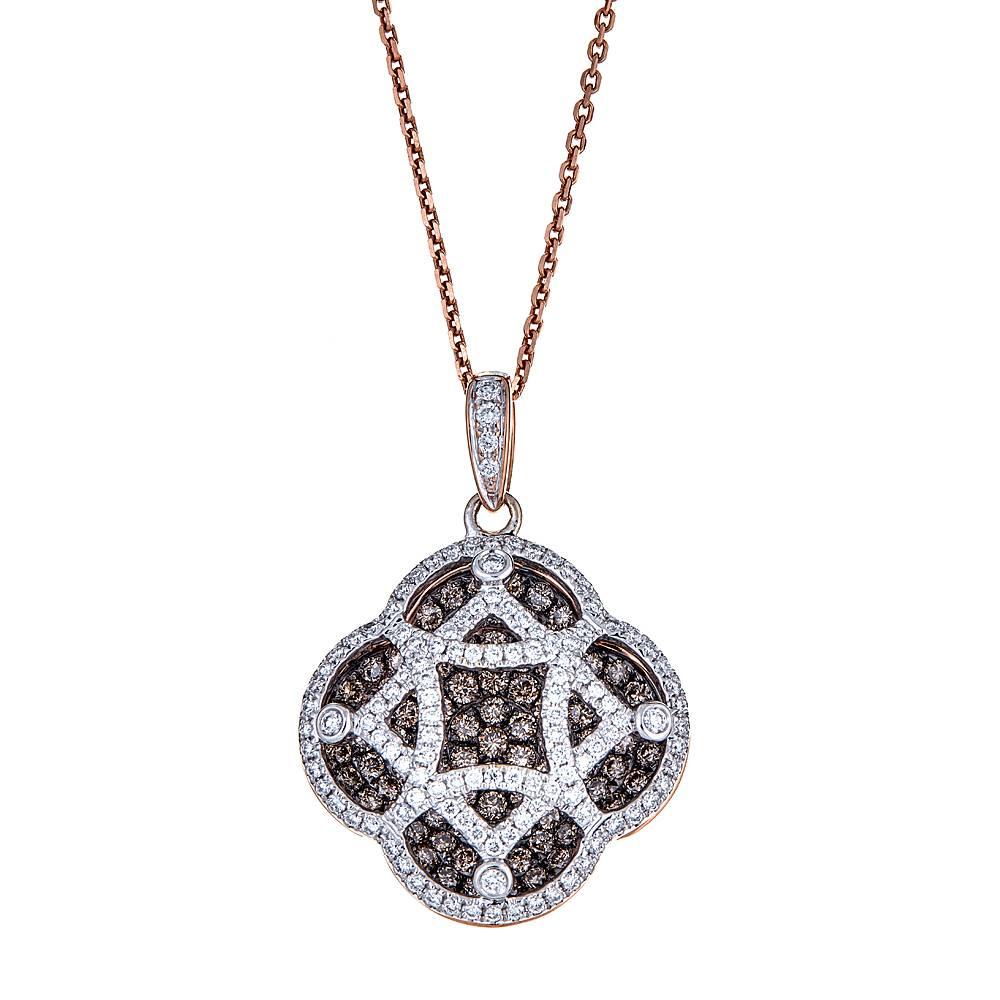 1.8 TCW White Chocolate diamond Pendant Necklace 18 karat Gold by Gregg Ruth
