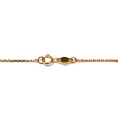 Diamond 18 Karat Gold Horseshoe Charm Pendant Chain Necklace