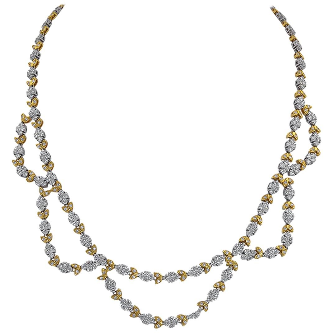 18 Karat Gold Scarf Necklace For Sale at 1stDibs