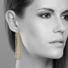 Meghna Jewels 14 Karat Gold Diamond Fringe Earrings