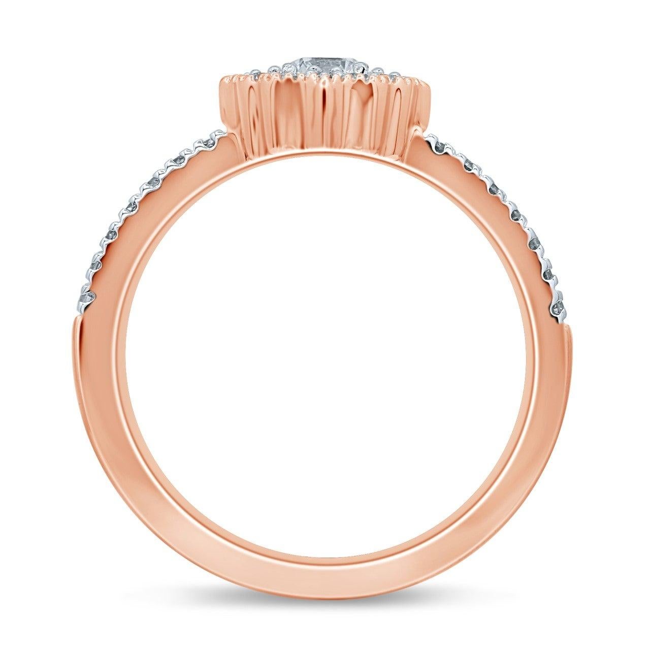 For Sale:  Diamond 18 Karat Gold Riviera Engagement Ring 3