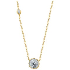 Diamond 18 Karat Gold Riviera Pendant Necklace
