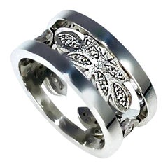 Bague texturée en or 18 carats avec diamant Bague unique en son genre