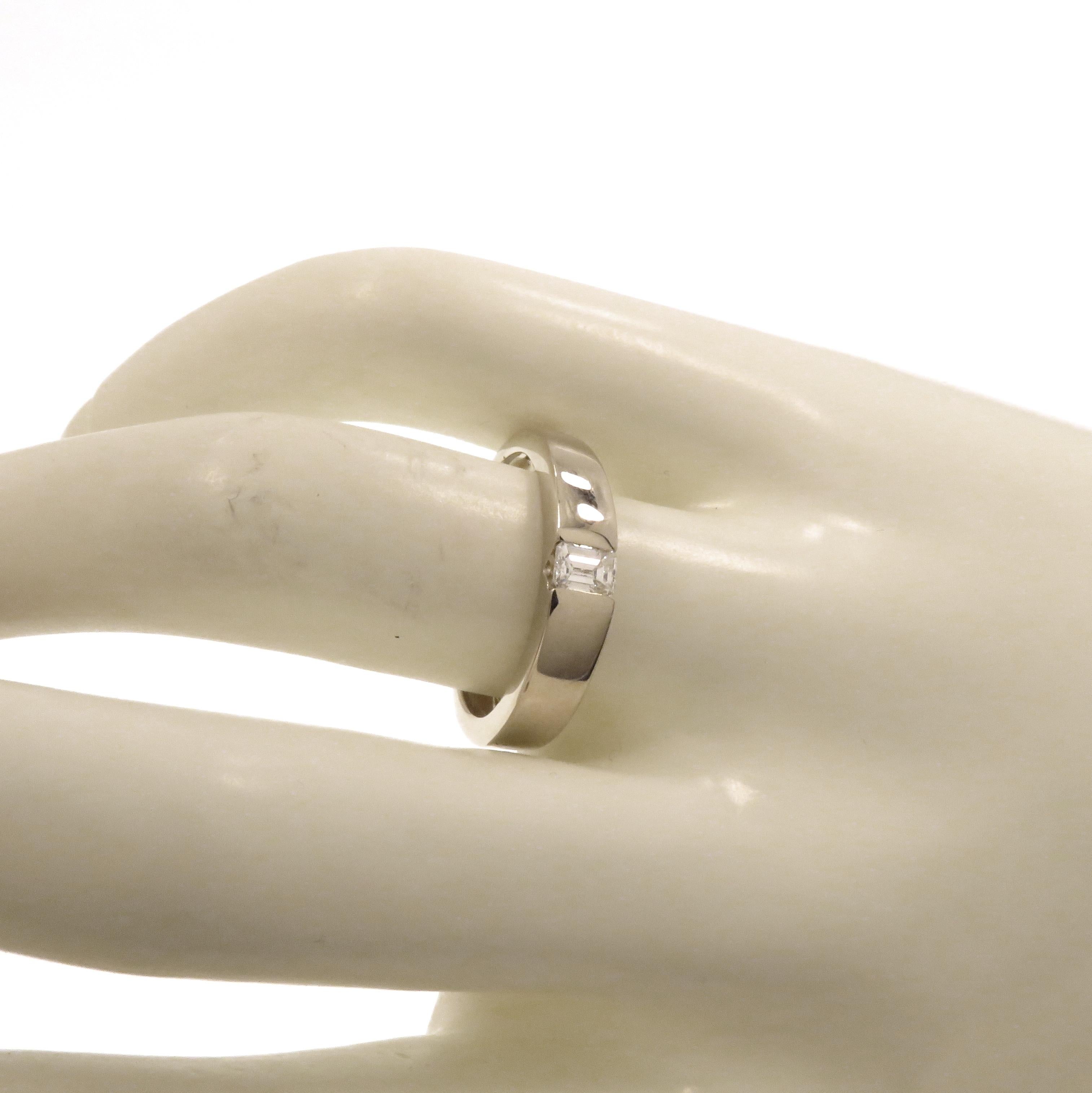 Contemporary Botta Gioielli Diamond 18 Karat White Gold Band Ring Handcrafted For Sale
