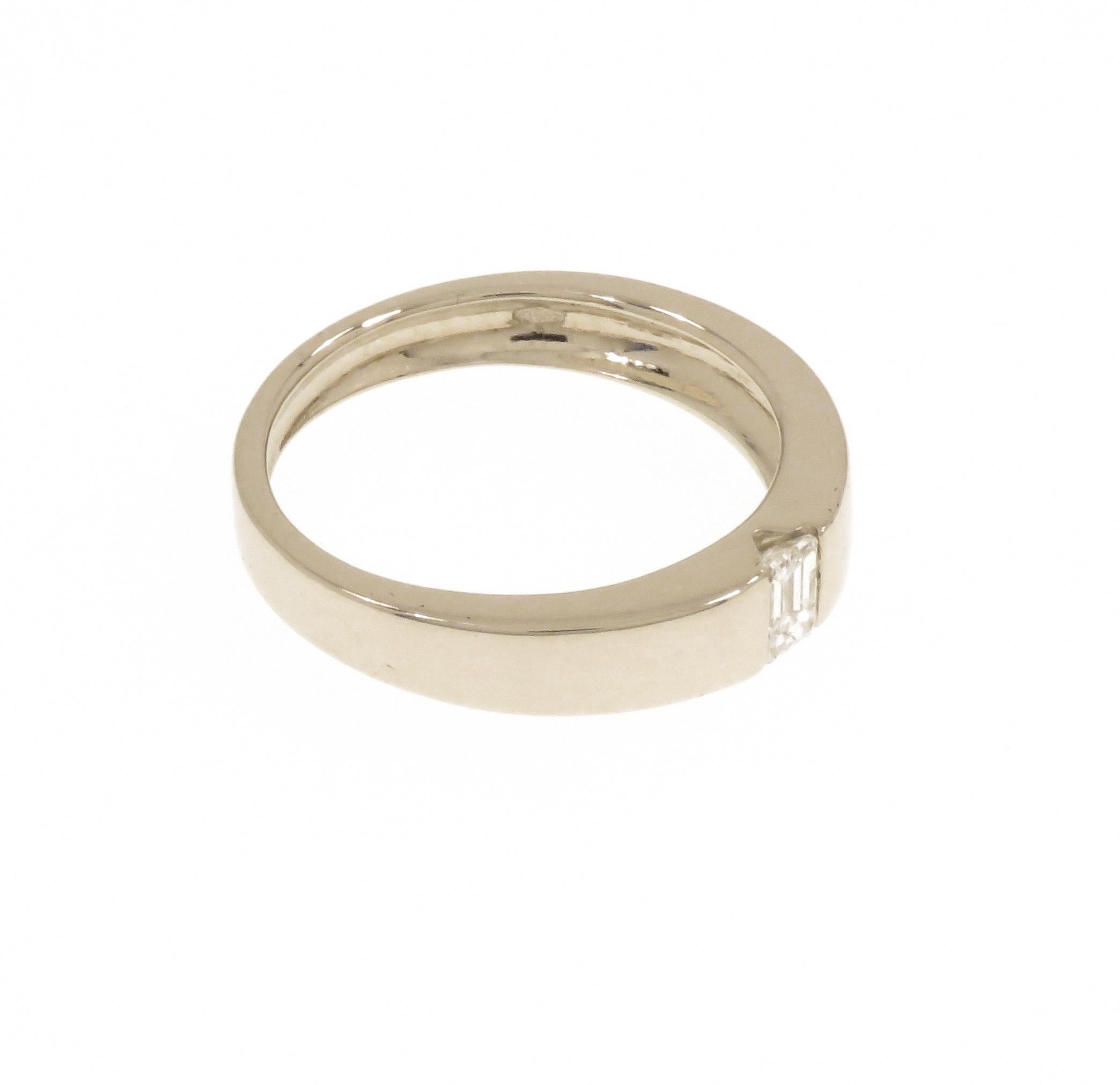 Botta Gioielli Diamond 18 Karat White Gold Band Ring Handcrafted For Sale 1