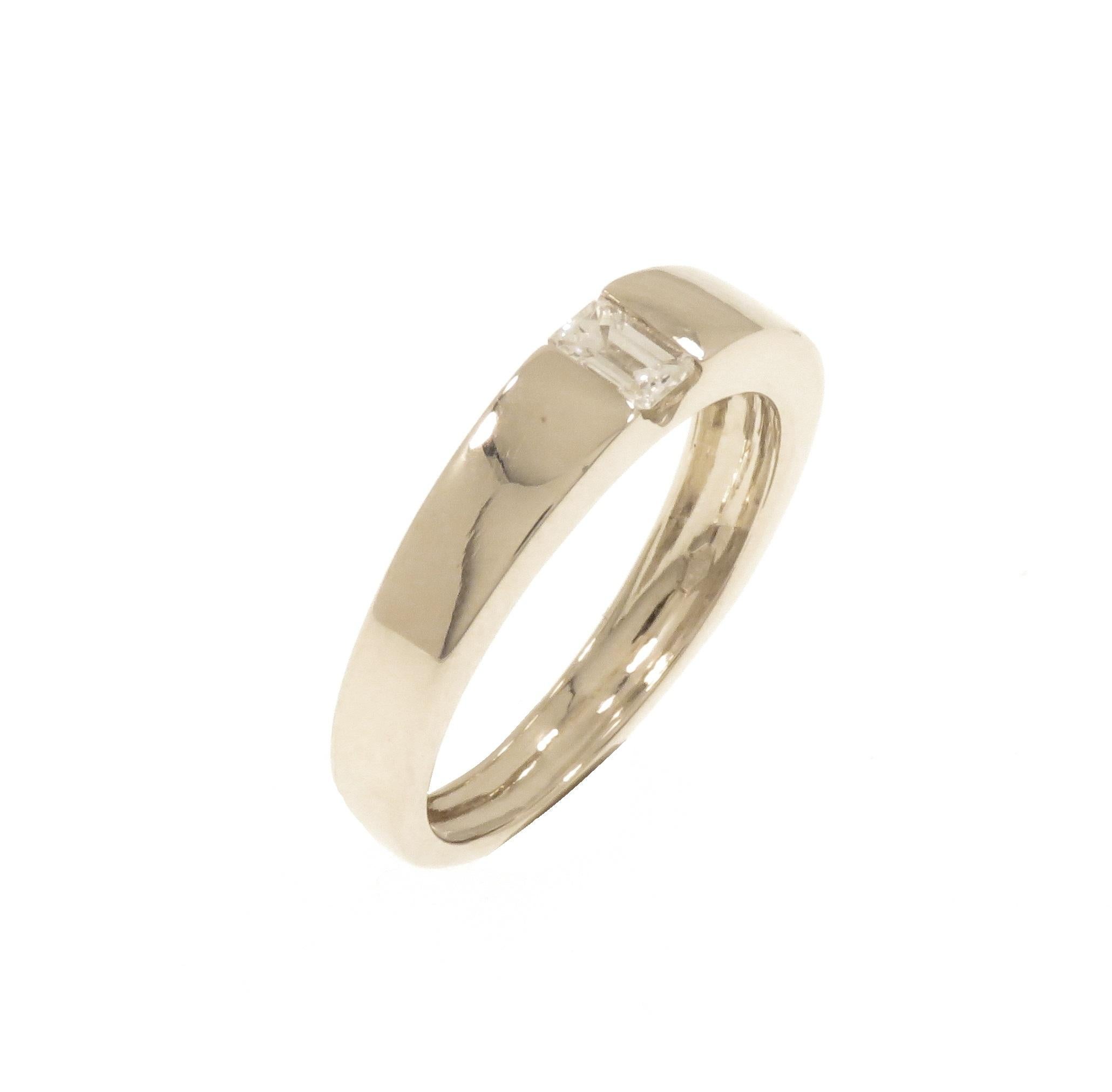 Botta Gioielli Diamond 18 Karat White Gold Band Ring Handcrafted For Sale 3