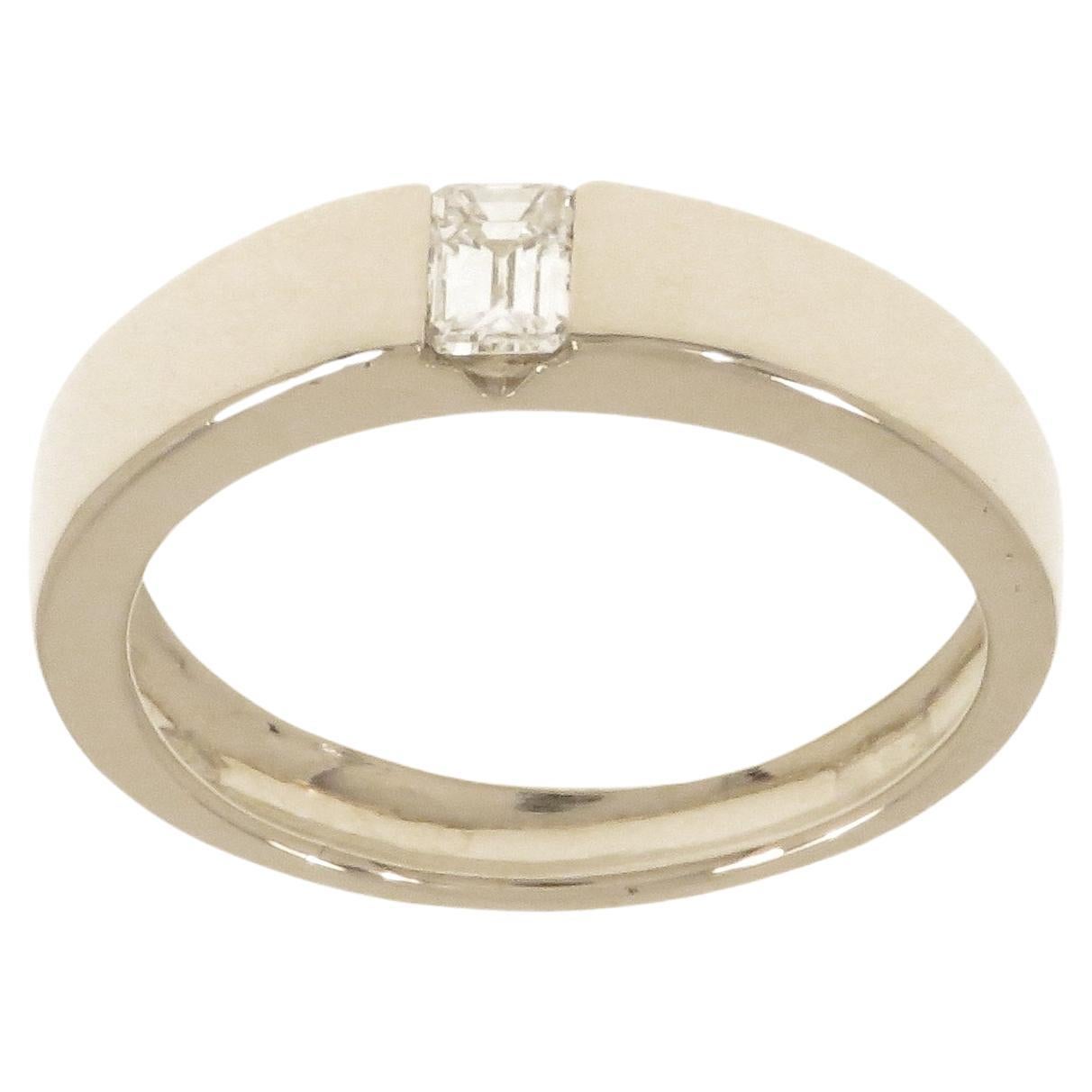 Botta Gioielli Diamond 18 Karat White Gold Band Ring Handcrafted For Sale