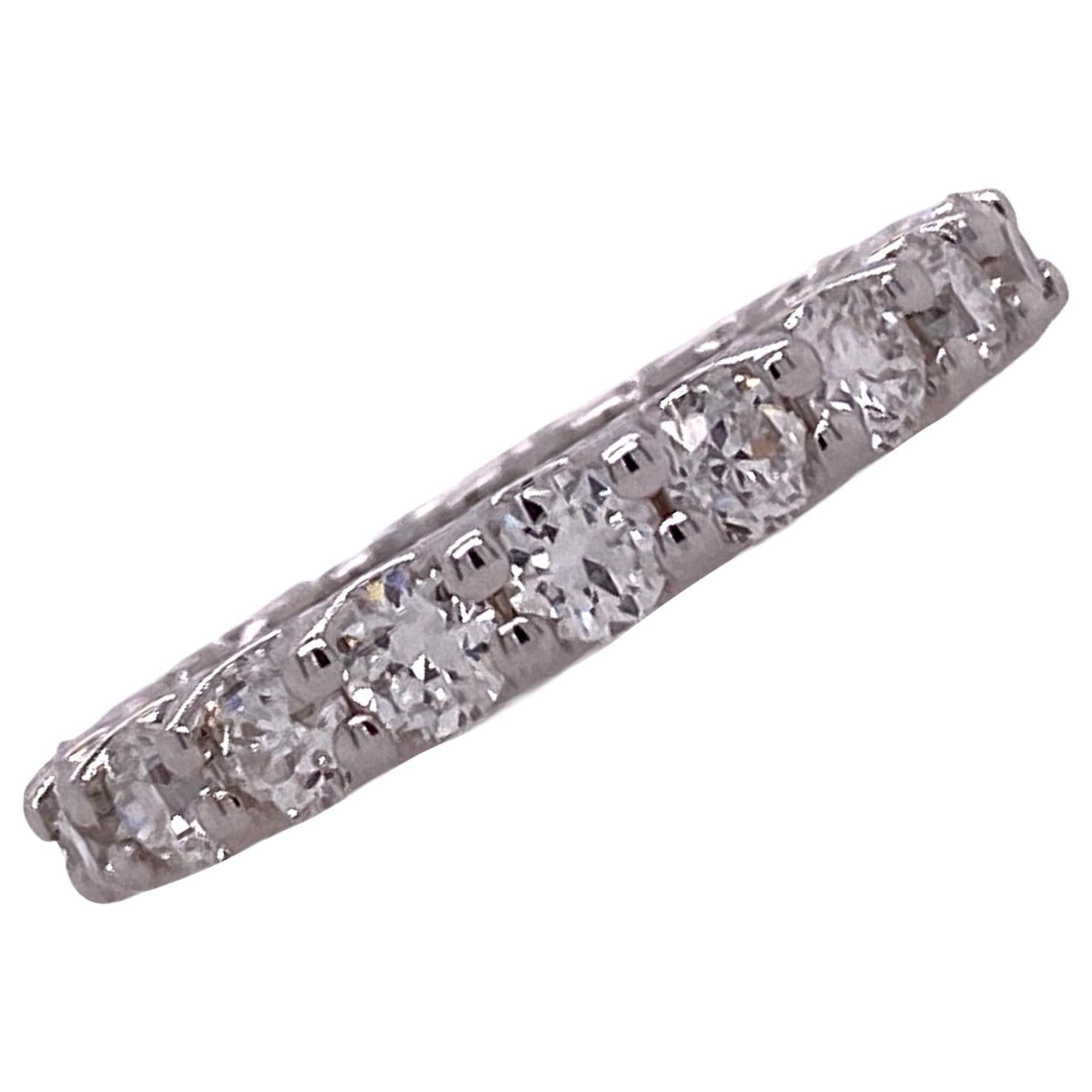 Flexible Diamond Eternity White Gold Wedding Band at 1stDibs flexible