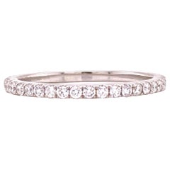 Diamond 18 Karat White Gold Wedding Band Ring