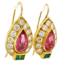 Diamond 18 karat yellow Gold Earrings Diamond 18 karat yellow Gold Earrings